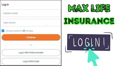 max life insurance login portal